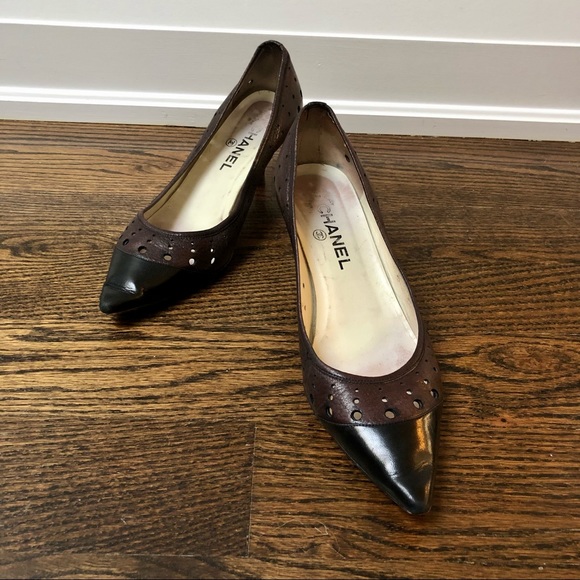 💠 Vintage CHANEL Pumps 39.5 - Picture 1 of 9